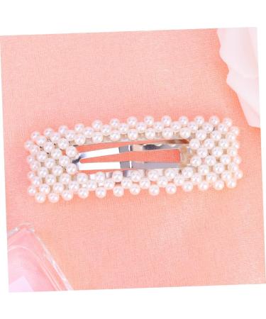 FRCOLOR Pearl Hair Clip Hair Clip Hair Pin Hair Barrettes Stylish Hairpin Bobby Pin Square Miss White Side Clip Elegant Hair Clip - Buy Online on GoSupps.com