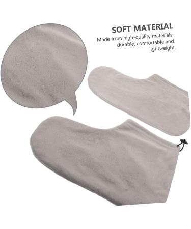 FRCOLOR 1 Pair Wax Therapy Warm Foot Cover Wax Work Cotton Mittens Fir Paraffin Wax Gloves Foot Skin Care Paraffin Wax Bath Liners Paraffin Wax Booties Feet Care Skull Stationary Spa Plush 28X20X0.9CM Grey - Buy Online on GoSupps.com