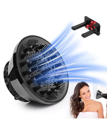 Universal hair diffuser super diffuser foldable diffuser hair dryer attachment diffuse hair adaptable for blow dryer with nozzle 1.38-3.15 inches for curly or wavy hair styling