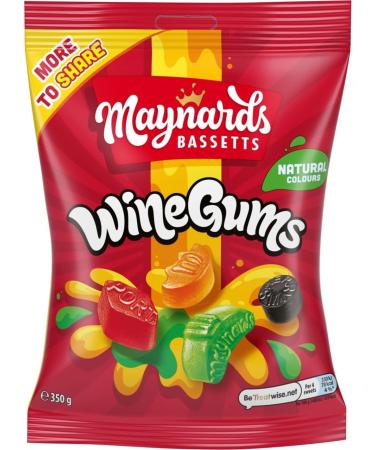 Maynards Bassetts Winegums 350g - Delicious Chewy Fruit Candy - Buy Online on GoSupps.com
