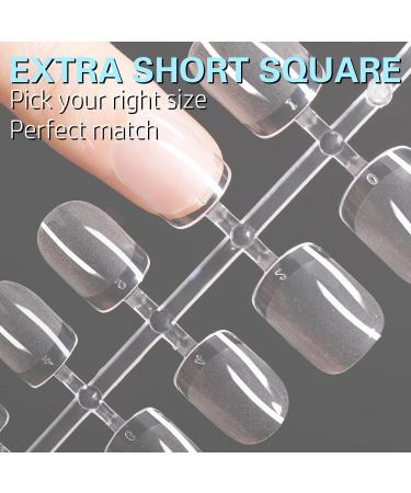 BettyCora Square Nail Tips 240Pcs - Short Gel X Tips for Acrylic Extensions - 12 Sizes A04 - Extra Short Square - Buy Online on GoSupps.com