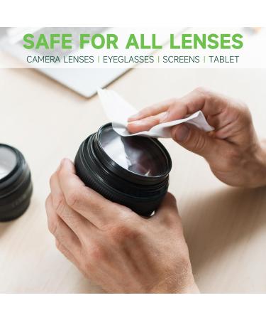 100 Count Lens Cleaning Wipes - Pre-Moistened & Individually Wrapped Eyeglass Cleaner for Glasses Camera Lenses Phones Tablets & Screens - Buy Online on GoSupps.com