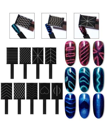 XEAOHESY 15-Piece Nail Magnet Tool Set for Cat Eye Gel Polish Nail Art - Double Ended Magnet Wand with Magnet Plate and Pen Included - Buy Online on GoSupps.com