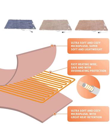 Electric Heating Blanket - Soft Flannel Fast Heating Auto Shut-Off EU Plug 220V for Ultimate Comfort - Buy Online on GoSupps.com