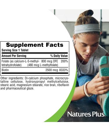 Nature's Plus Biotin & Folate â€“ 30 Tablets for Healthy Hair, Skin & Nails - Buy Online on GoSupps.com
