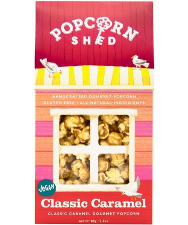 Popcorn Shed Classic Caramel Gourmet Popcorn Gift Box Natural Caramel Flavour Gluten Free Vegan Movie Night Snack 80 g - Buy Online on GoSupps.com