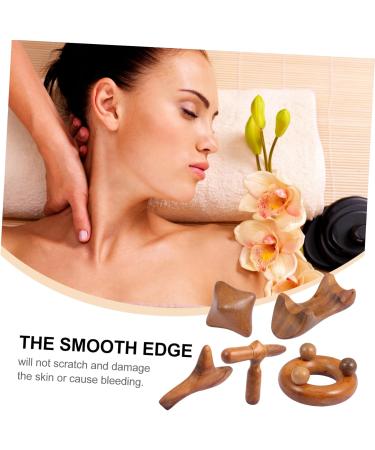 TOVINANNA 10pcs Sandalwood Massager Set - Face Neck Foot & Muscle Triangular Pillow for Spa Relaxation - Buy Online on GoSupps.com