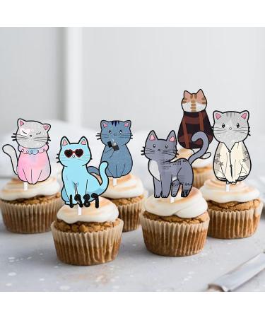 18pcs Glitter Dessert Cupcake Topper Worldwide Popular Singer Cat Theme Decorations Baby Shower Boys Girls Happy Birthday Concert Party Decor Supplies - Buy Online on GoSupps.com