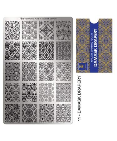 Moyra Stampingplatte 11 - Damask Drapery | Premium Nail Art Stamping Plate for International Shipping - Buy Online on GoSupps.com