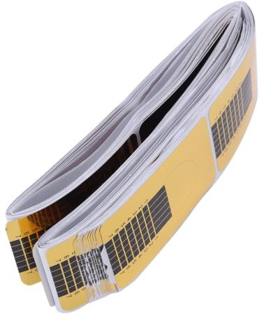 Lizusidtsy 100 x Golden Nail Art Tips Extension Forms Guide French DIY Tool Acrylic UV Gel - Buy Online on GoSupps.com