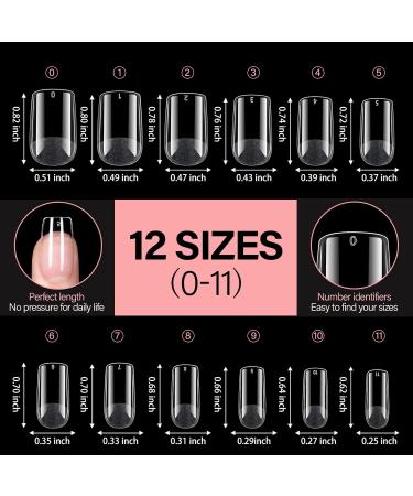 AILLSA Square Nail Tips - 360pcs Half Matte Full Cover Fake Nails Short Square - Pre-shaped Acrylic Clear Gelly Tips - Press On Nail Extension Kit - Gift Box Included - Buy Online on GoSupps.com