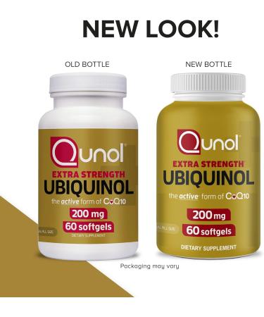Qunol Ubiquinol CoQ10 200mg Softgels - Antioxidant for Heart Health (60 Count Pack of 2) | Buy Internationally - Buy Online on GoSupps.com