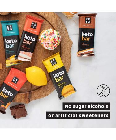 Perfect Keto Bars - Collagen and MCT - No Sugar Added - Keto Friendly Snack - Cinnamon Roll Flavor - 12 Count - Buy Online on GoSupps.com