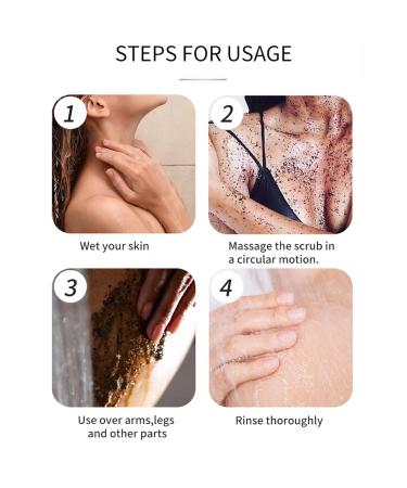 Body Scrub Cream 250g - Gentle Exfoliating Formula with Coconut Oil to Cleanse and Nourish Skin Coffee One Size One Size Coffee - Buy Online on GoSupps.com