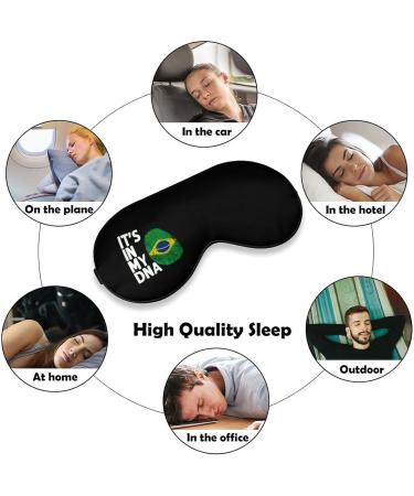 Shop It s in My DNA Brazil Flag Soft Sleep Mask | Adjustable Eye Mask Cover for Effective Shading | Fun Blindfold for Women & Men - Buy Online on GoSupps.com