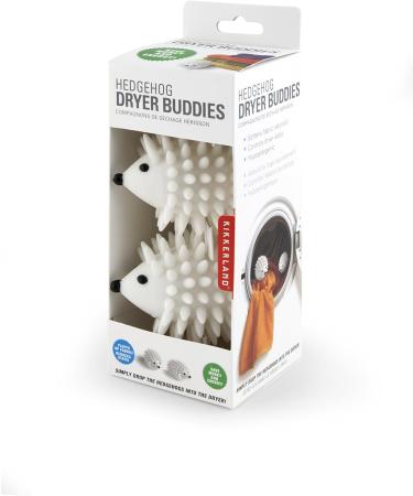 Kikkerland Hedgehog Laundry Dryer Balls - Reusable Softener Wrinkle Reducer Saves Drying Time - Set of 2 (Plastic White) - International Shipping Available - Buy Online on GoSupps.com