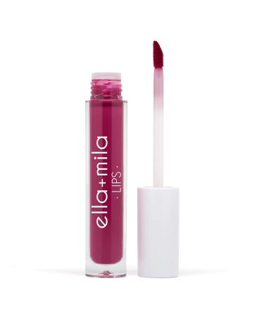 ella+mila Agent Provocateur Velvet Matte Liquid Lipstick - Deep Berry Matte Lipstick with Vitamin E - Lightweight Non-Sticky & Long Lasting Lipstick Matte Finish - Cruelty-Free & Vegan (4ml)