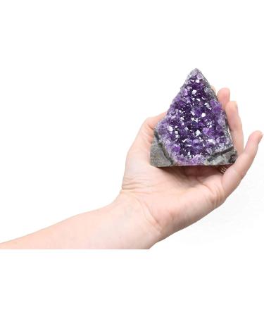 Deep Purple Amethyst Crystal Rock 0.5-1 lb Raw Cluster Uruguay Quartz Geode - Premium Grade Amethyst - Buy Online on GoSupps.com