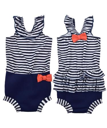 Splash About Happy Nappy Costume with Reusable Swim Nappy Nautical 0-4 Months
