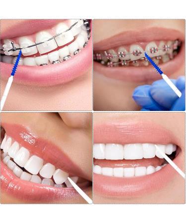 200 Interdental Brushes & 2-in-1 Silicone Toothbrush - Dual-House Oral Tooth Picks for Effective Tooth Cleaning (Blue) - Buy Online on GoSupps.com