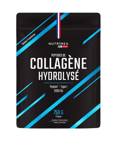 COLLAGENE Peptides de Collag ne Hydrolys en Poudre Type I brevet Peptan Articulations & Cartilages Riche en Vitamine C - Go t Framboise 750 g Nutrimea - Fabriqu en France
