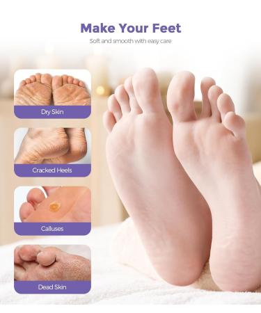 Buy Lavender Foot Peel Mask - Natural Exfoliator for Dry Skin Calluses & Cracked Heels - Baby Soft Feet Repair - Buy Online on GoSupps.com