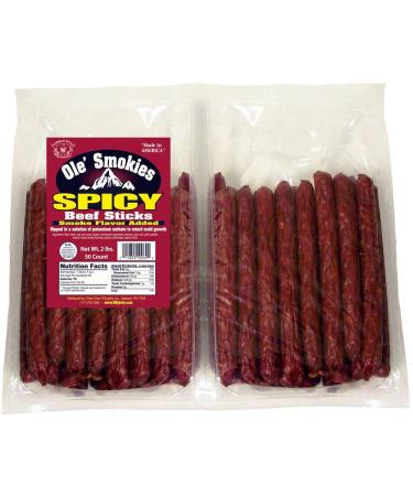 Buffalo Bills 2-lb Spicy 5" Ole' Smokies Saddlebag (50 twist-end beef sticks per saddlebag)