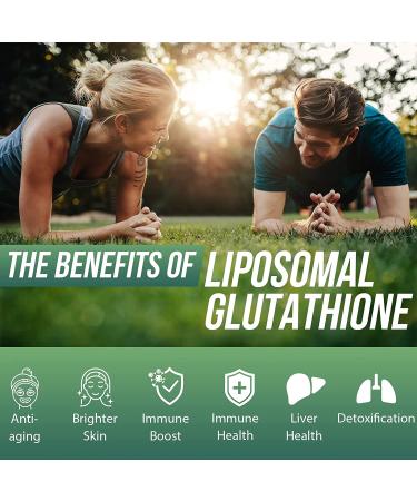 1500mg Liposomal Glutathione Liquid Supplement - Powerful Antioxidant for Liver Detox & Immune Support - Superior Absorption, Soy-Free, Non-GMO - Vegan & Gluten Free - 4.05 fl.oz (Pack of 2) - Buy Online on GoSupps.com