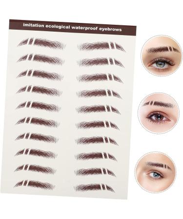 Balacoo 6pcs Eyebrow Stickers Waterproof Stickers Makeup Brow Sticker Artificial Eyebrow Tattoos Woman Hair 1 count (Pack of 1) Brown - Buy Online on GoSupps.com