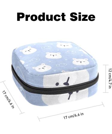 Bear Cloud Love Heart Sanitary Napkin Storage Bag - Period Kit Pouch for Women/Girls, Menstrual Cup/Tampon Organizer - Color 11 - Buy Online on GoSupps.com