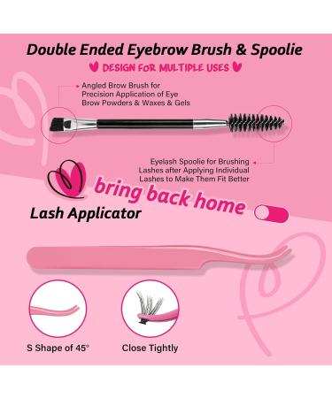 PRO DIY Eyelash Extension Kit - 280 PCs Individual Eyelashes Beginner-friendly Applicator & Brush | 9-16 MIX 60D+80D-D - Buy Online on GoSupps.com