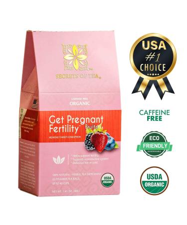 Organic Fertility Tea for Women - Red Raspberry Leaf & Vitex Blend - 20 Count - 100% Natural - Up to 40 Servings - Buy Online on GoSupps.com