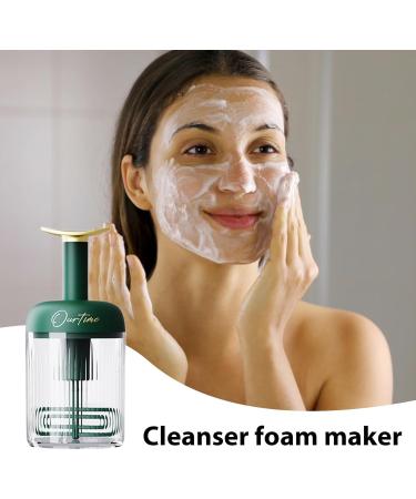 Janurium Cleanser Foamer | Transparent Manual Facial Cleanser Foamer Type - Portable Facial Cleansing Tools Deep Cleansing Detachable Fine Foam Green - Buy Online on GoSupps.com