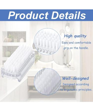 2-Piece Double-Sided Nail Brush Set | Transparent Hand Brushes for Men & Women | Ideal for Bath Sink & Workshop - Buy Online on GoSupps.com