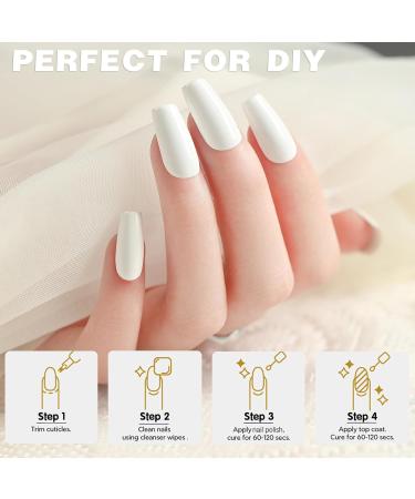 White Nail Polish Quick Dry Nail Varnish Pure White Water-Based Nail Gel Milky White Chip-resistant Peel off Nail Polish French Manicure Nail Polish for Nail Art DIY No Need Cure - Buy Online on GoSupps.com
