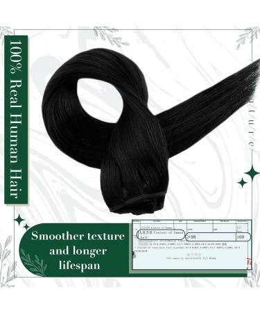 Runature Clip-In Hair Extensions - Real Natural Black/Brown 45cm - Smooth Remy 3 Pcs 50g #1B - Buy Online on GoSupps.com