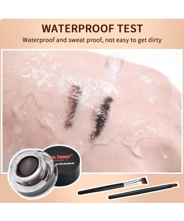 Vesaneae 2 Colors Eyeliner Waterproof Cream Eyeliner Gel Long Lasting Eyeliner Cream Creamy Eyeliner Gel Eye Makeup Reusable Gel Eyeliner Eyeliner Applicator with 2 Brushes - Buy Online on GoSupps.com