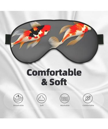 Buy SSIMOO Traditional Koi Carps Sleep Mask - Adjustable Breathable & Fashionable Eye Mask for Comfortable Sleep | International Shipping - Buy Online on GoSupps.com