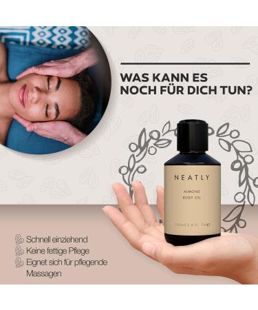 Neatly Sweet Almond Body Oil - 100ml | Nourishing Sweet Almond Oil for Soft Hydrated Skin - International Shipping Available - Buy Online on GoSupps.com