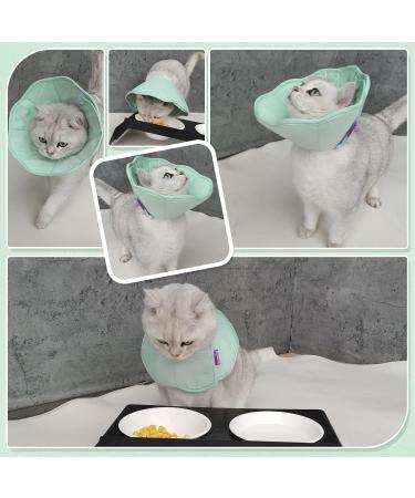 Buy Adjustable Calant Anti-Neck Protective Collar for Cats | Elizabethan Collar in Light Green (S) - Ideal Solution for Pet Safety - Buy Online on GoSupps.com
