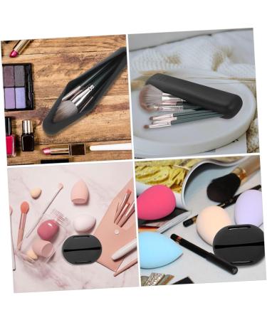 1set Powder Puff Storage Box Breathable Silica Gel Cosmetics Travel 20X4.8CM Black - Buy Online on GoSupps.com