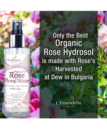 Organic Rose Water 100% Pure Natural Alcohol Free Hydrosol Face & Skin Toner with Storage Gift Box - Buy Online on GoSupps.com