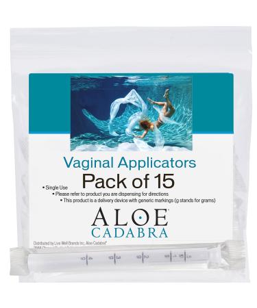 Extra Disposable Vaginal Applicators (15 pack) Individually Wrapped, Fits Threaded Vaginal Creams and Contraceptive Gels