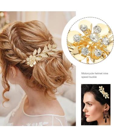 3 Pieces Hair Accessory Hair Comb Gold Leaf Hair Combs Beautiful and Charming Suitable for Hairstyle Design Suitable for Women - Buy Online on GoSupps.com