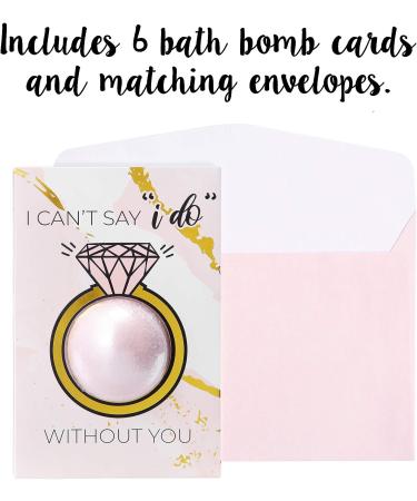 Bridesmaid Proposal Cards with Bath Bombs - 6 Pack | Perfect Bridesmaids Proposal Gifts | Ring Style | Will You be My Bridesmaid Card Pack - Buy Online on GoSupps.com