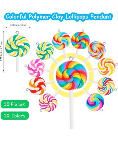 Hicarer 70 Pieces Colorful Candy Pendant Charms for DIY Jewelry Making - Gummy Bears, Lollipops, Polymer Clay and Resin Charms for Keychains, Necklaces, Bracelets, Earrings - Buy Online on GoSupps.com