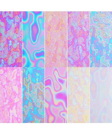 Tvnakdfq 10 Rolls Nail Transfer Foil Holographic Nail Art Foil Decals for Nails Fingernail Stickers - Buy Online on GoSupps.com