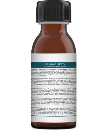 Mystic Moments Sesame Seed Carrier Oil - 125 ml | 100% Pure & Natural | International Shipping Available - Buy Online on GoSupps.com
