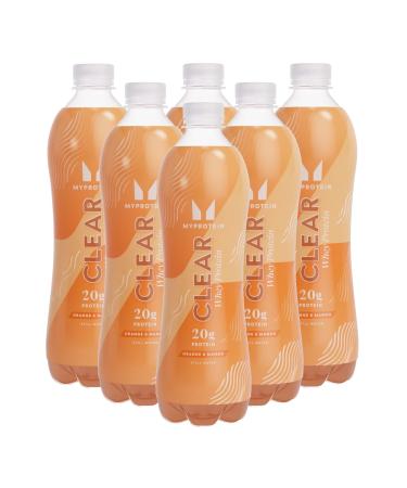 Myprotein Clear Whey Protein Drink Orange & Mangue | Isolat de lactos rum de 20 g | Z ro sucre et graisse | Jus riche en prot ines pr t boire | 6 bouteilles de 500 ml