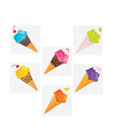 ICE CREAM PARTY TATTOOS (6DZ) - Apparel Accessories - 72 Pieces